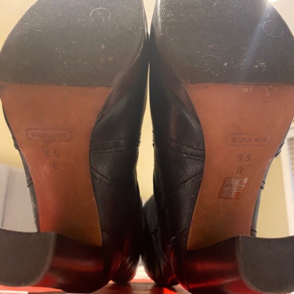 COACH Ambar Vintage Leather Tall Black Boots Like-New Condition | Size 6.5 - Picture 10 of 16